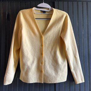 Vintage Designers Originals Butter Yellow Cardigan Size Small